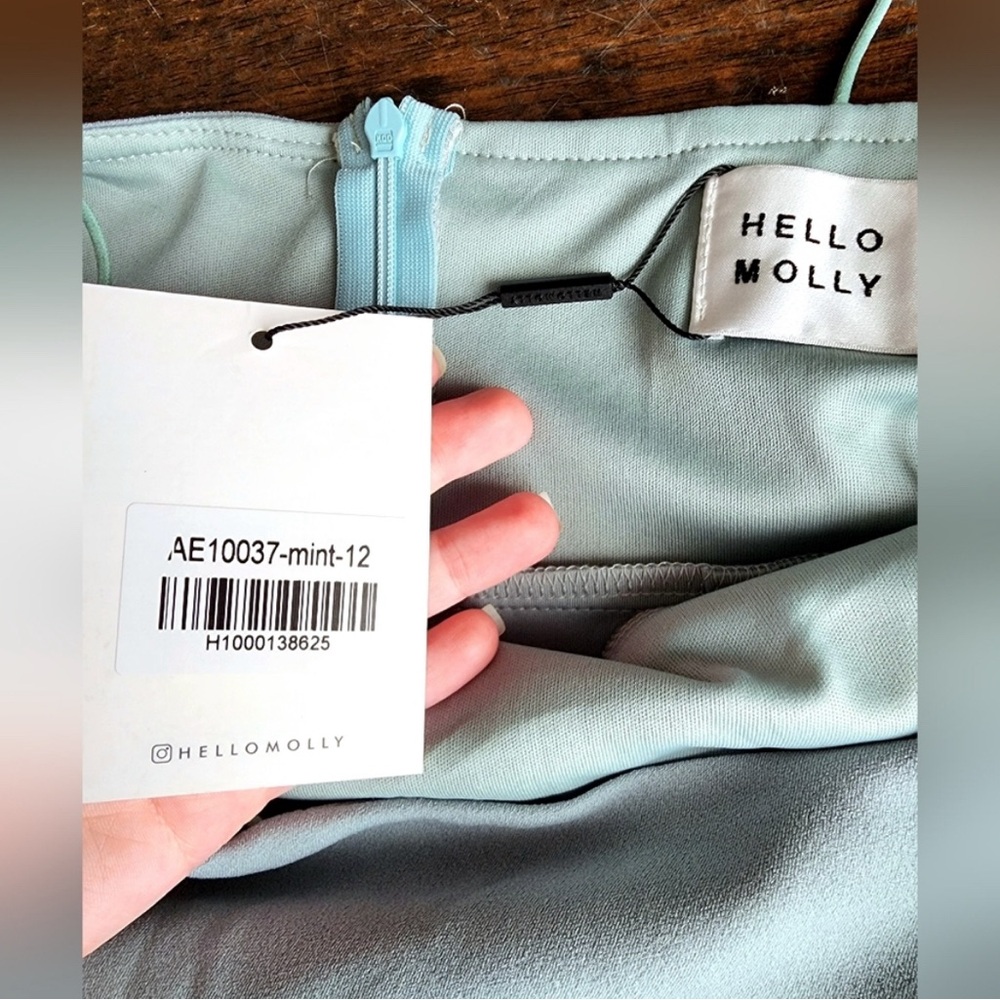 Hello Molly Blue Asymmetrical Cut Out Mini Dress - Picture 10 of 12